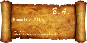 Bombicz Alba névjegykártya